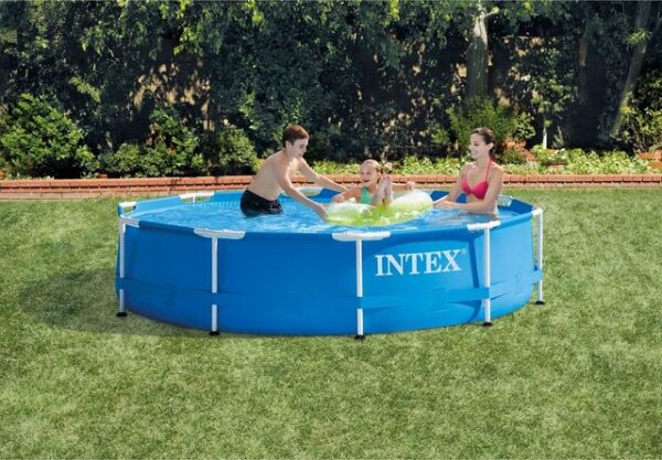 Intex Schwimmbecken INTEX 28202 Pool Swimming Becken Pool Metal Frame 305x76cm + Pumpe