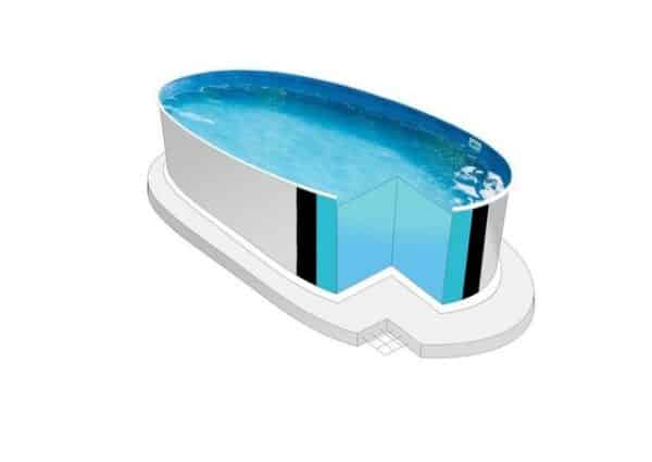 Poolomio Pool Stahlwandpool Oval Ibiza 320 x 525 x 150 cm (Set)