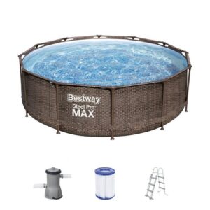 BESTWAY Framepool Bestway Steel Pro Pool Set 366x100 Rattan 56709