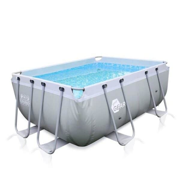 yourGEAR Rechteckpool yourGEAR Familien Pool 3x2x1m Stahlrahmenbecken Gartenpool Stahlrohr Schwimmbecken Schwimmbad Planschbecken