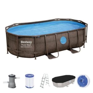 BESTWAY Framepool Bestway Power Steel Vista Oval Pool Set 427x250x10