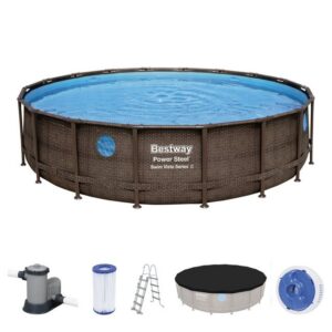 BESTWAY Framepool Bestway Power Steel Vista Pool Set 549x122 Rattan