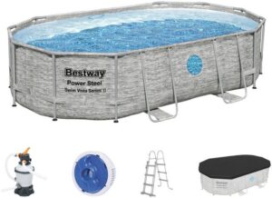 Bestway Framepool PowerSteelPoolSet oval (5-tlg)