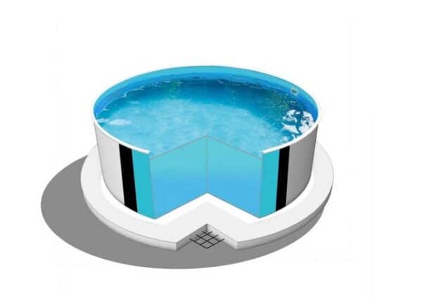 Poolomio Pool Stahlwandpool Rund Ibiza Ø 600 x 150 cm (Set)