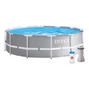 Intex Pool 26716GN Prism Frame Pool inkl. GS-Filterpumpe und Leiter (366x99cm)