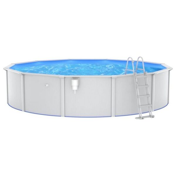 furnicato Pool mit Sicherheitsleiter 550x120 cm