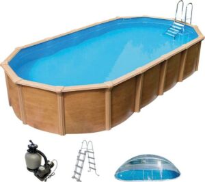 KWAD Schwimmbecken Wood Timber Cabrio Dom