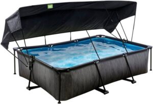 EXIT Framepool Black Wood Pool 300x200x65cm