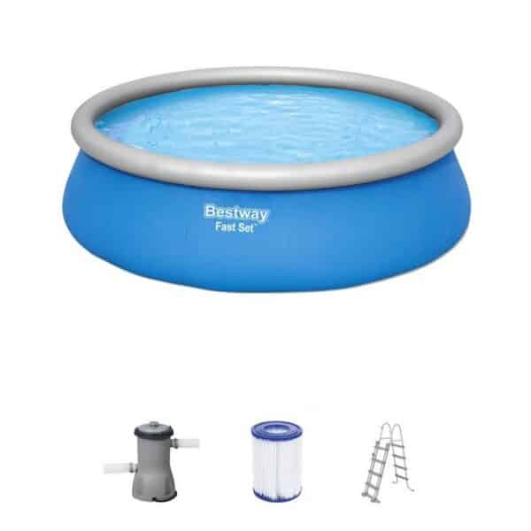 BESTWAY Quick-Up Pool Bestway Fast Set Pool Komplett Set 457x122 57289