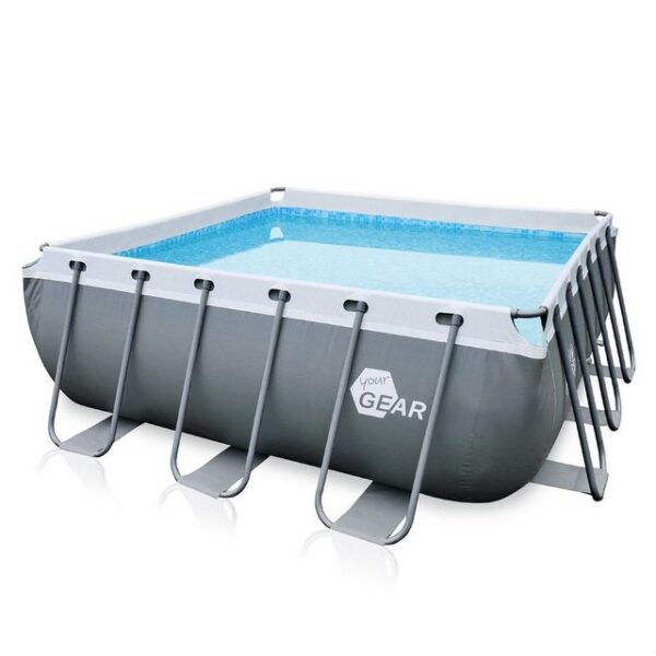 yourGEAR Rechteckpool yourGEAR Familien Pool 3x3x1m Stahlrahmenbecken Gartenpool Stahlrohrbecken Schwimmbecken Schwimmbad Planschbecken