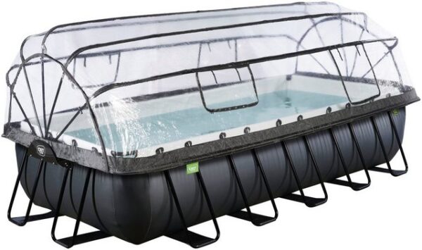 EXIT Framepool Black Leather Pool 540x250x100cm