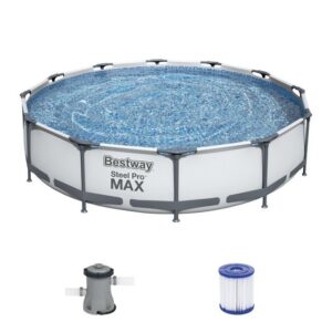 BESTWAY Framepool Bestway Steel Pro MAX Frame Pool 366x76cm+Pumpe 56