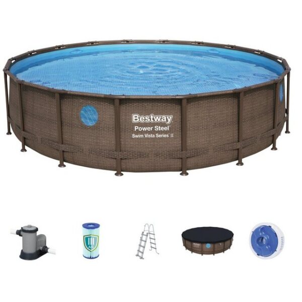 BESTWAY Framepool Bestway Power Steel™ Swim Vista Series™ 56977 (Set 56977 Swim Vista Series Poolset 546x122 cm)