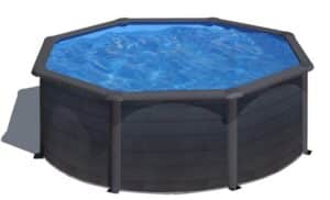 Poolomio Pool GRAPHITE Stahlwandpool Rund Ø 350 x 120 cm (Set)