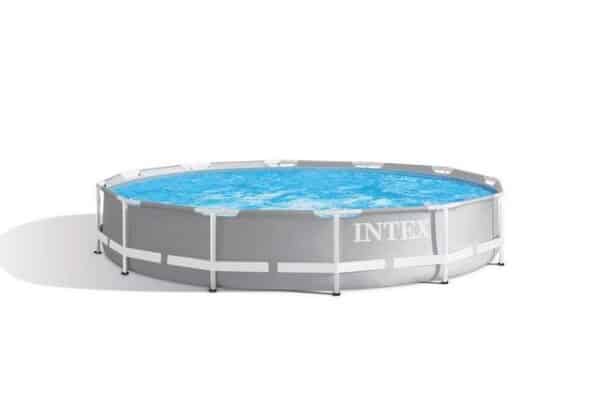 Intex Pool INTEX 366x76 Metal Frame Pool mit Pumpe Set Swimmingpool Familienpool (Set)