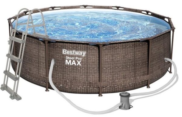 BESTWAY Pool Bestway Steel Pro MAX Frame Pool Komplett-Set 366 x 100 cm