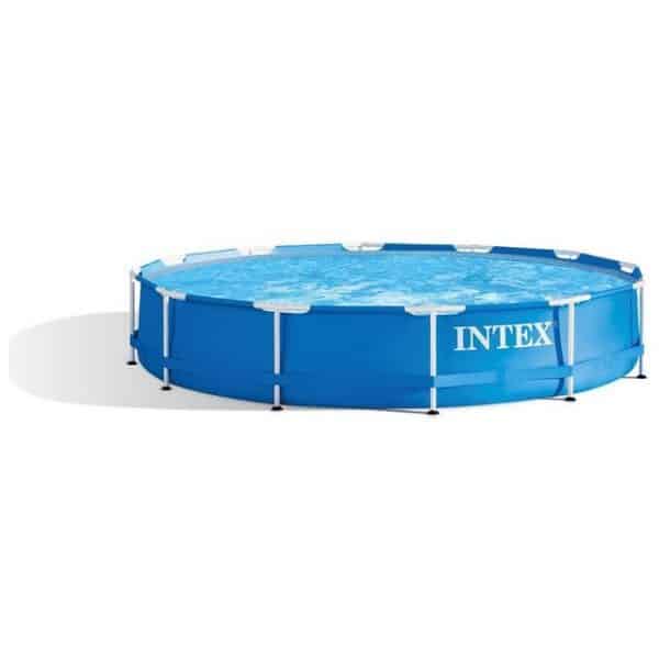 Intex Rundpool Intex 28212GN Metal Frame Pool 366 cm mit Filterpumpe (Kein Set)