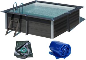 Poolomio Pool Composite Set BASIC - Rechteckig 326 x 326 x 96 cm