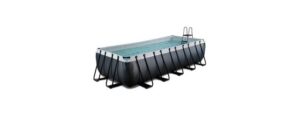 EXIT Pool Black Leather 540x250x122cm mit Sandfilterpumpe - schwarz