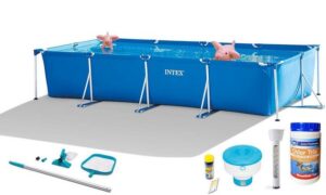 Intex Pool 28273NP - Frame Pool Set rechteckig (450x220x84cm) + Zubehör