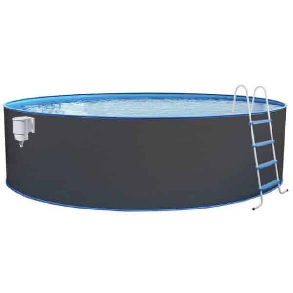 Steinbach Pool Rundpool Stahlwand Swimming Pool Set "Nuovo rund" (anthrazit