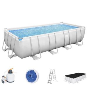 Bestway Framepool Stahlrahmen Pool Komplett-Set mit Sandfilteranlage 549 x 274 x 122 cm