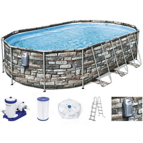 BESTWAY Framepool ?Bestway Power Steel Comfort Jet Series Frame Pool (Komplett-Set)