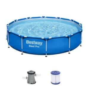 BESTWAY Framepool Bestway Steel Pro Frame Pool 366x76cm + Pumpe 56681