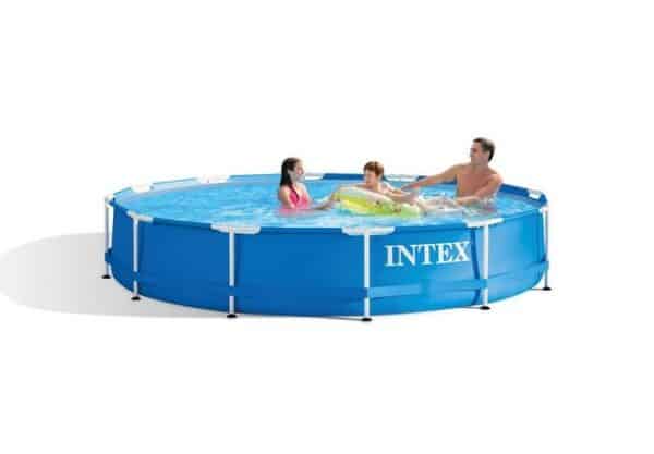 Intex Framepool Intex Metall Frame Pool Set 366 cm x 76 cm mit Pumpe Schwimmbecken