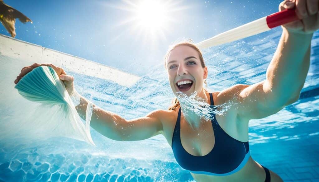 Effiziente Poolreinigung zur Sandentfernung